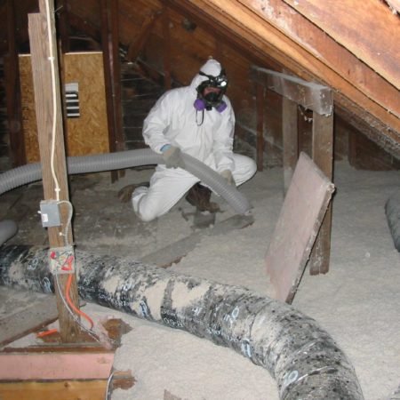 we work to remove asbestos in ceilings